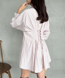 one after another NICE CLAUP | バックレースアップシャツ(シャツ/ブラウス)