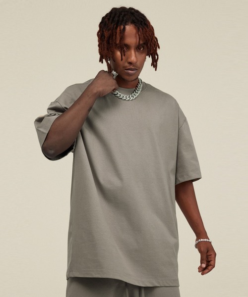 CORPUS TOKYO（コーパス トーキョー）の「ヘビーウェイトビッグシルエットTシャツ（Tシャツ/カットソー・メンズ・ホワイト/チャコールグレー/ロイヤルブルー/サンドベージュ/オートミール/カーキ/グレー/ブラウン/ブラック・1/2/3）」の4枚目の写真