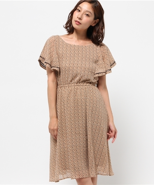 natural couture（ナチュラルクチュール）の「【natural couture NICE CLAUP】花柄ワンピース（ワンピース・レディース・ベージュ/ボルドー/ブラック・FREE）」の2枚目の写真