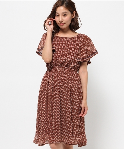 natural couture（ナチュラルクチュール）の「【natural couture NICE CLAUP】花柄ワンピース（ワンピース・レディース・ベージュ/ボルドー/ブラック・FREE）」の3枚目の写真