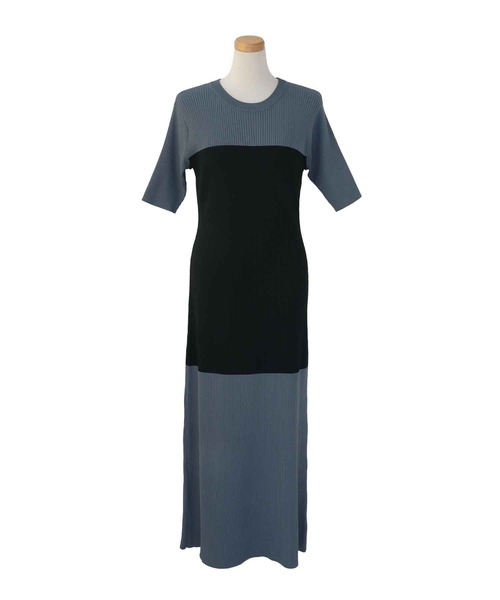 MIELI INVARIANT(ミエリインヴァリアント)の「Bicolor Bustier Knit Dress(ワンピース・レディース・モカ/ブルーグレー・FREE)」の19枚目の写真
