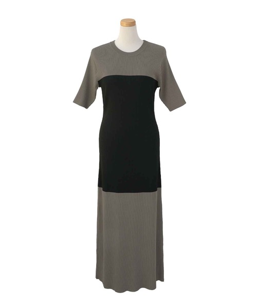 MIELI INVARIANT(ミエリインヴァリアント)の「Bicolor Bustier Knit Dress(ワンピース・レディース・モカ/ブルーグレー・FREE)」の20枚目の写真