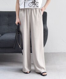 quaranciel:〈洗濯可能〉ストライプ イージー ワイド パンツ(セットアップ対応)