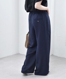 quaranciel:〈洗濯可能〉ストライプ イージー ワイド パンツ(セットアップ対応)