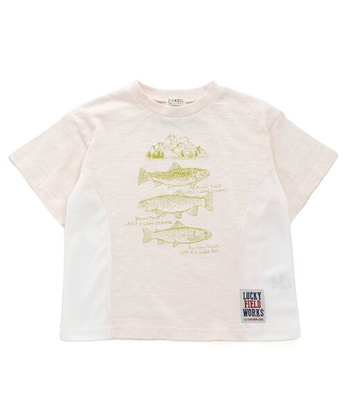 F.O.KIDS（エフオーキッズ）の「Trout&Camp Tee（Tシャツ/カットソー・キッズ・キナリ/ブルー/グレー・80/90/95/110/150/120/130/140/100）」の3枚目の写真