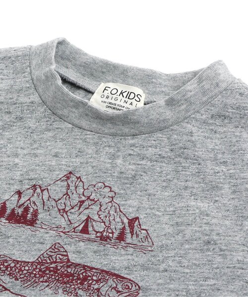 F.O.KIDS（エフオーキッズ）の「Trout&Camp Tee（Tシャツ/カットソー・キッズ・キナリ/ブルー/グレー・80/90/95/110/150/120/130/140/100）」の8枚目の写真