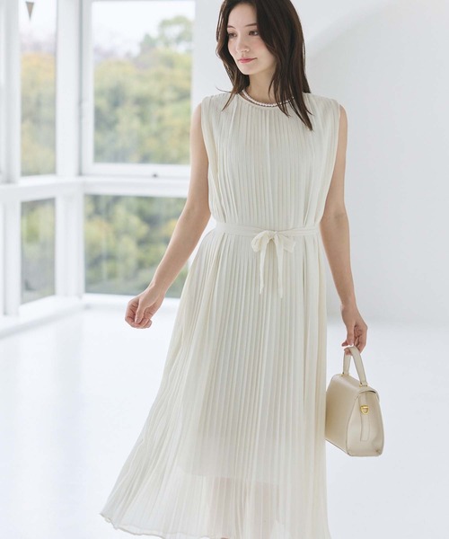 【美品】セオリー 現行 リブニット シフォンノースリーブワンピース プリーツ Amazon.co.jp: [DYIOPMFGZ] レディース シフォンワンピース