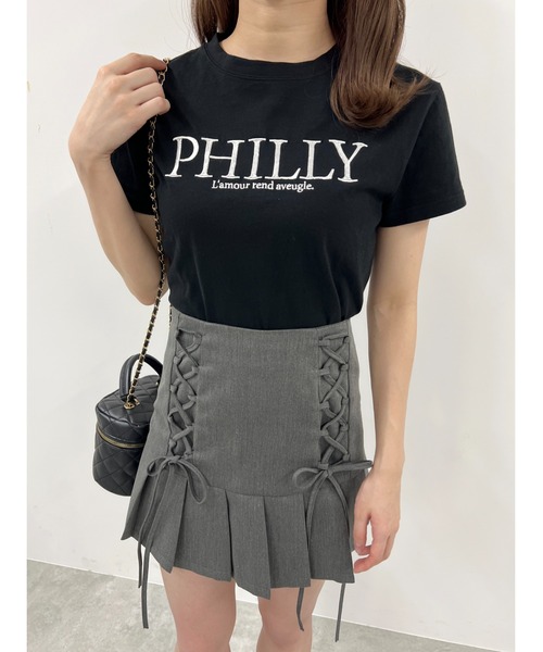 PHILLY(フィリー)の「【PHILLY】ロゴTシャツ(Tシャツ/カットソー・レディース・ブラック/ホワイト・FREE)」の8枚目の写真