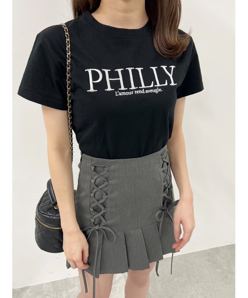 PHILLY(フィリー)の「【PHILLY】ロゴTシャツ(Tシャツ/カットソー・レディース・ブラック/ホワイト・FREE)」の9枚目の写真
