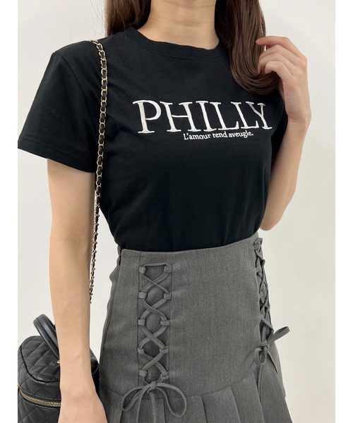 PHILLY(フィリー)の「【PHILLY】ロゴTシャツ(Tシャツ/カットソー・レディース・ブラック/ホワイト・FREE)」の10枚目の写真