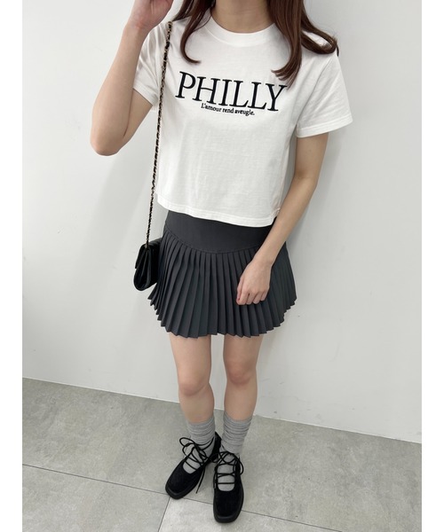 PHILLY(フィリー)の「【PHILLY】ロゴTシャツ(Tシャツ/カットソー・レディース・ブラック/ホワイト・FREE)」の4枚目の写真