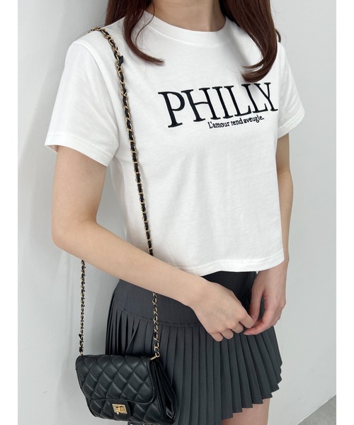 PHILLY(フィリー)の「【PHILLY】ロゴTシャツ(Tシャツ/カットソー・レディース・ブラック/ホワイト・FREE)」の5枚目の写真