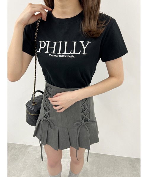 PHILLY(フィリー)の「【PHILLY】ロゴTシャツ(Tシャツ/カットソー・レディース・ブラック/ホワイト・FREE)」の7枚目の写真