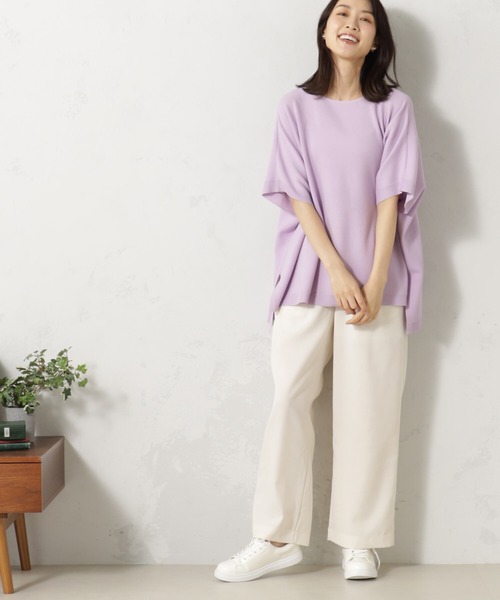 FOUND GOOD（ファウンドグッド）の「ポンチョニット（ニット/セーター・レディース・パープル系2/ブルー系6/ブラック/アイボリー・M/L）」の4枚目の写真