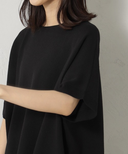 FOUND GOOD（ファウンドグッド）の「ポンチョニット（ニット/セーター・レディース・パープル系2/ブルー系6/ブラック/アイボリー・M/L）」の7枚目の写真