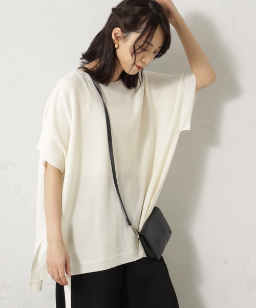 FOUND GOOD（ファウンドグッド）の「ポンチョニット（ニット/セーター・レディース・パープル系2/ブルー系6/ブラック/アイボリー・M/L）」の9枚目の写真