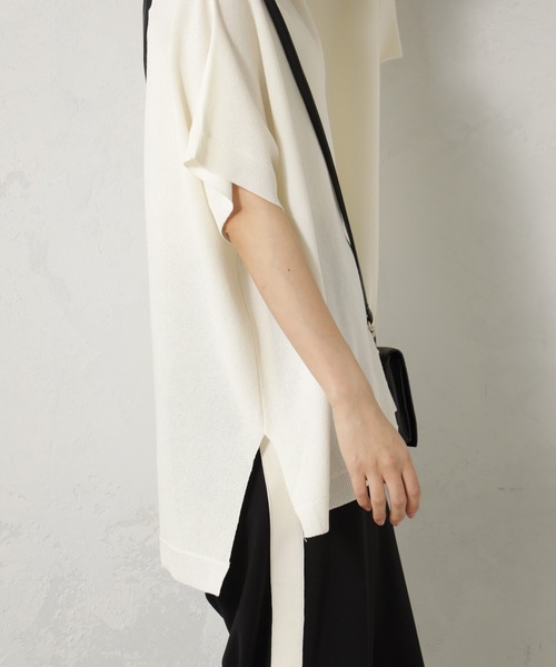 FOUND GOOD（ファウンドグッド）の「ポンチョニット（ニット/セーター・レディース・パープル系2/ブルー系6/ブラック/アイボリー・M/L）」の12枚目の写真