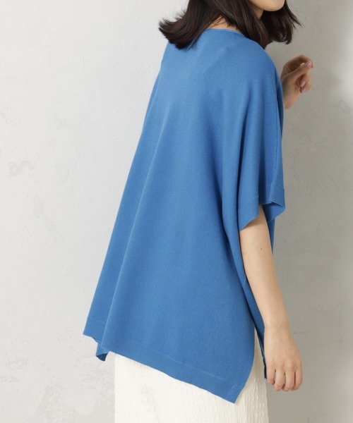 FOUND GOOD（ファウンドグッド）の「ポンチョニット（ニット/セーター・レディース・パープル系2/ブルー系6/ブラック/アイボリー・M/L）」の15枚目の写真