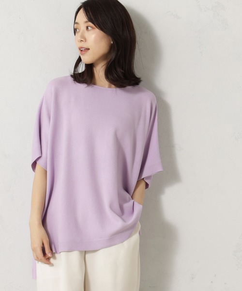 FOUND GOOD（ファウンドグッド）の「ポンチョニット（ニット/セーター・レディース・パープル系2/ブルー系6/ブラック/アイボリー・M/L）」の17枚目の写真