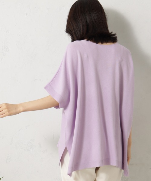 FOUND GOOD（ファウンドグッド）の「ポンチョニット（ニット/セーター・レディース・パープル系2/ブルー系6/ブラック/アイボリー・M/L）」の18枚目の写真