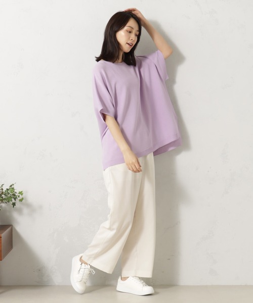 FOUND GOOD（ファウンドグッド）の「ポンチョニット（ニット/セーター・レディース・パープル系2/ブルー系6/ブラック/アイボリー・M/L）」の20枚目の写真