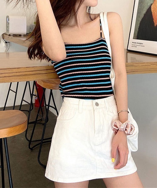 Miniministore(ミニミニストア)の「キャミソール レディース 韓国 春夏(キャミソール・レディース・ホワイト/イエロー/ブラック/グリーン/ピンク・FREE)」の6枚目の写真