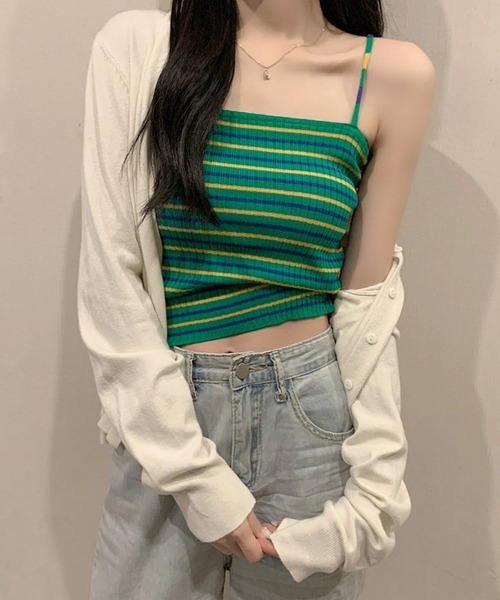 Miniministore(ミニミニストア)の「キャミソール レディース 韓国 春夏(キャミソール・レディース・ホワイト/イエロー/ブラック/グリーン/ピンク・FREE)」の12枚目の写真