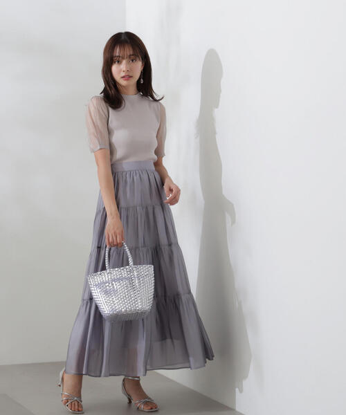 PROPORTION BODY DRESSING（プロポーションボディドレッシング）の「オーガンジースリーブニット / 1214170501（ニット/セーター・レディース・ピンク/グレー/ブラック・FREE）」の14枚目の写真