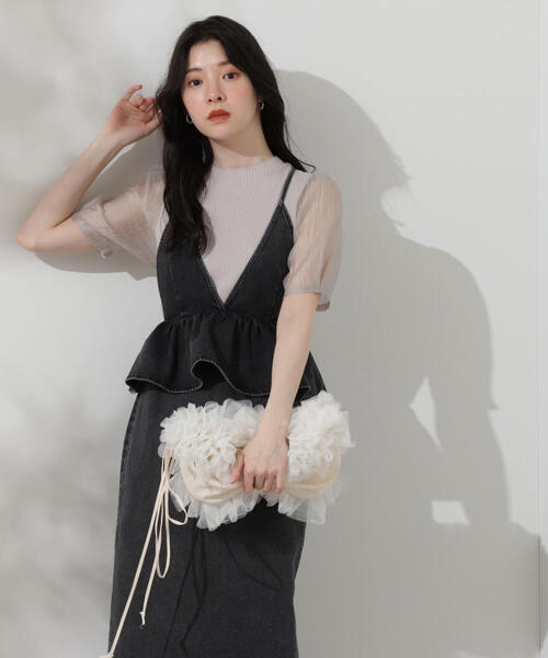 PROPORTION BODY DRESSING（プロポーションボディドレッシング）の「オーガンジースリーブニット / 1214170501（ニット/セーター・レディース・ピンク/グレー/ブラック・FREE）」の17枚目の写真