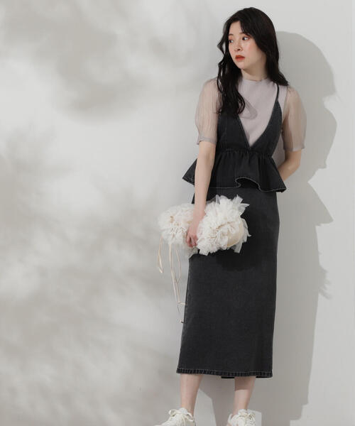 PROPORTION BODY DRESSING（プロポーションボディドレッシング）の「オーガンジースリーブニット / 1214170501（ニット/セーター・レディース・ピンク/グレー/ブラック・FREE）」の19枚目の写真