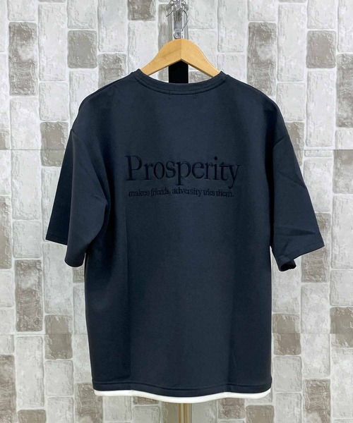 TopIsm(トップイズム)の「ロゴ刺繍入り 半袖スウェット(スウェット・メンズ・ブルー系その他/チャコールグレー/ブラック・LL/M/L)」の7枚目の写真