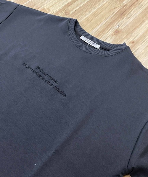 TopIsm(トップイズム)の「ロゴ刺繍入り 半袖スウェット(スウェット・メンズ・ブルー系その他/チャコールグレー/ブラック・LL/M/L)」の8枚目の写真