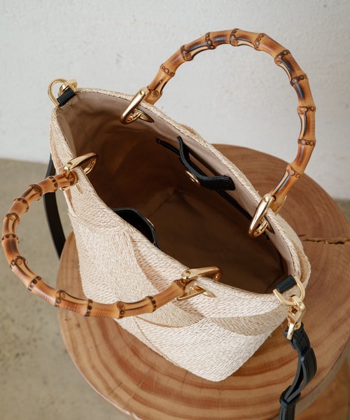 VIOLADORO/ヴィオラドーロ】 アバカメッシュバンブーBAG ヴィオラ