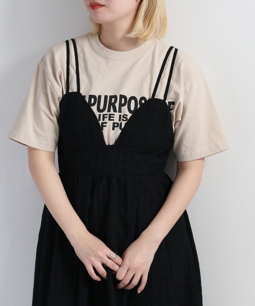 cepo（セポ）の「アソート リメイクロゴTee（Tシャツ/カットソー・レディース・ピンク/ベージュ/チャコール・M）」の2枚目の写真