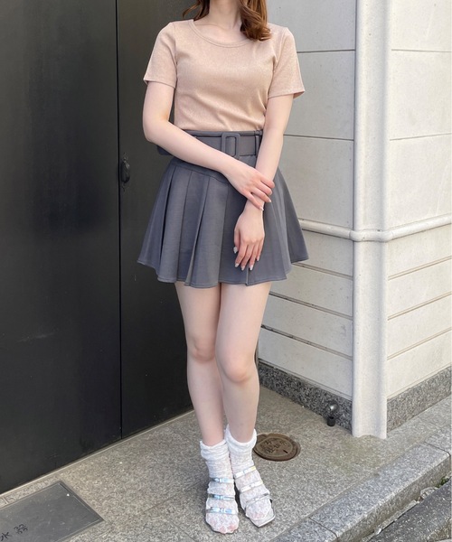 one way(ワンウェイ)の「ラメTシャツ(Tシャツ/カットソー・レディース・チャコールグレー/アイボリー/コバルトブルー/コーラルピンク・FREE)」の17枚目の写真