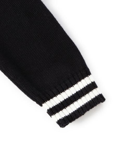 green label relaxing（グリーンレーベルリラクシング）の「コットン ラインVネック プルオーバー◆（ニット/セーター・キッズ・オフホワイト/ネイビー・S/105/M/115/L/125）」の5枚目の写真