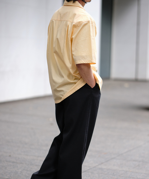 NOMA t.d.（ノーマティーディー）の「NOMA t.d. (ノーマティーディー) 別注 パームツリーエンブロイダリーシャツ（シャツ/ブラウス・メンズ・レッド/ホワイト×ホワイト/カーキ・5/3/4）」の5枚目の写真