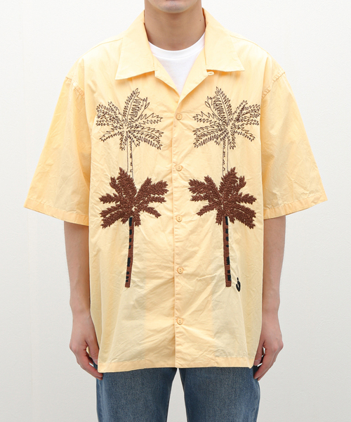 NOMA t.d.（ノーマティーディー）の「NOMA t.d. (ノーマティーディー) 別注 パームツリーエンブロイダリーシャツ（シャツ/ブラウス・メンズ・レッド/ホワイト×ホワイト/カーキ・5/3/4）」の16枚目の写真