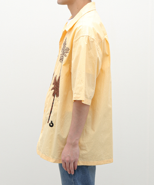 NOMA t.d.（ノーマティーディー）の「NOMA t.d. (ノーマティーディー) 別注 パームツリーエンブロイダリーシャツ（シャツ/ブラウス・メンズ・レッド/ホワイト×ホワイト/カーキ・5/3/4）」の17枚目の写真