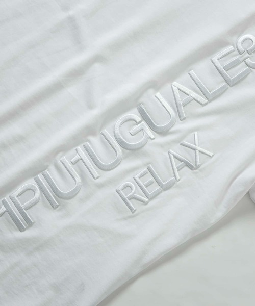 1PIU1UGUALE3 RELAX (ウノピゥウノウグァーレトレ リラックス)の「1PIU1UGUALE3 RELAX(ウノピゥウノウグァーレトレ リラックス)バーチカル刺繍ロゴ半袖Tシャツ(Tシャツ/カットソー・メンズ・ブラック/ホワイト・XXL/XL/L/M/S)」の18枚目の写真