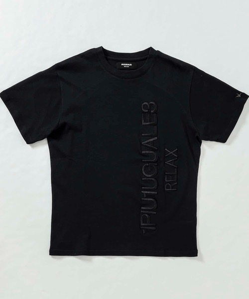 1PIU1UGUALE3 RELAX (ウノピゥウノウグァーレトレ リラックス)の「1PIU1UGUALE3 RELAX(ウノピゥウノウグァーレトレ リラックス)バーチカル刺繍ロゴ半袖Tシャツ(Tシャツ/カットソー・メンズ・ブラック/ホワイト・XXL/XL/L/M/S)」の20枚目の写真