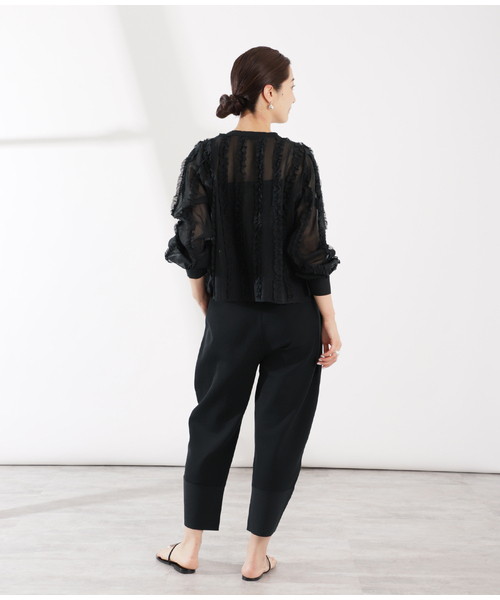 ヴェルメイユパーイエナ　コットンボイルフリルブラウス美品☆ VERMEIL par iena（ヴェルメイユパーイエナ）の「コットンボイル