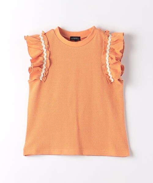 green label relaxing（グリーンレーベルリラクシング）の「ハニカム ナミナミテープ Tシャツ 100cm-130cm（Tシャツ/カットソー・キッズ・オフホワイト/ライラック/オレンジ・120cm/110cm/100cm/130cm）」の3枚目の写真