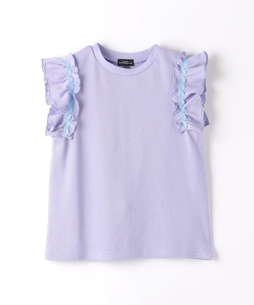 green label relaxing（グリーンレーベルリラクシング）の「ハニカム ナミナミテープ Tシャツ 100cm-130cm（Tシャツ/カットソー・キッズ・オフホワイト/ライラック/オレンジ・120cm/110cm/100cm/130cm）」の18枚目の写真