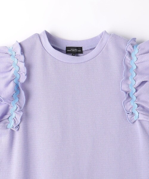 green label relaxing（グリーンレーベルリラクシング）の「ハニカム ナミナミテープ Tシャツ 100cm-130cm（Tシャツ/カットソー・キッズ・オフホワイト/ライラック/オレンジ・120cm/110cm/100cm/130cm）」の16枚目の写真