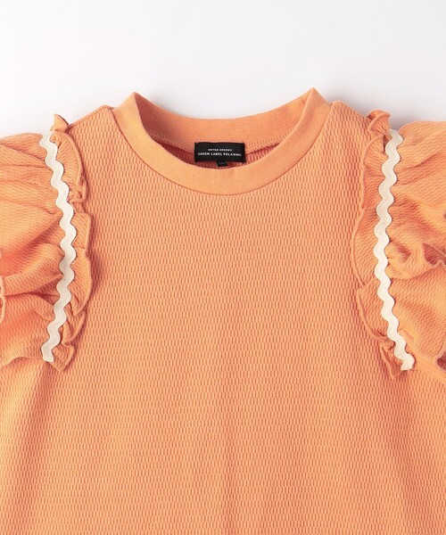 green label relaxing（グリーンレーベルリラクシング）の「ハニカム ナミナミテープ Tシャツ 100cm-130cm（Tシャツ/カットソー・キッズ・オフホワイト/ライラック/オレンジ・120cm/110cm/100cm/130cm）」の8枚目の写真