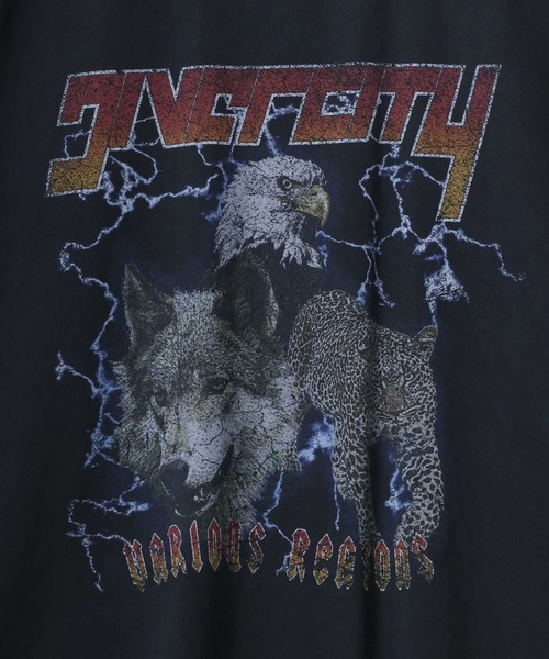 ANPAS（アンパス）の「Vintage Design Pigment No Sleeve Shirts/ピグメント加工 オーバーサイズ ヴィンテージライク ロックプリント ノースリーブシャツ レディース メンズ（タンクトップ・メンズ・ブラック系その他2/ブラック系その他/ブラック系その他3・M/L）」の9枚目の写真