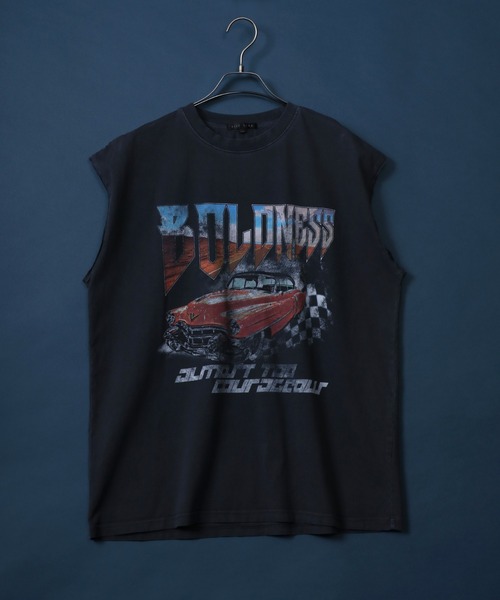 ANPAS（アンパス）の「Vintage Design Pigment No Sleeve Shirts/ピグメント加工 オーバーサイズ ヴィンテージライク ロックプリント ノースリーブシャツ レディース メンズ（タンクトップ・メンズ・ブラック系その他2/ブラック系その他/ブラック系その他3・M/L）」の12枚目の写真