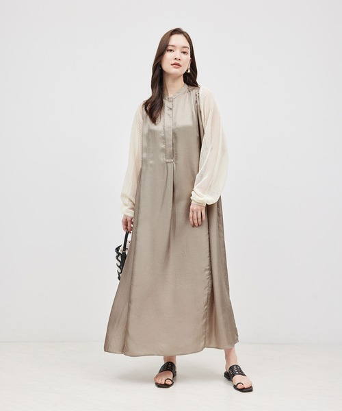 ROPE'（ロペ）の「アセテートビンテージサテンギャザー