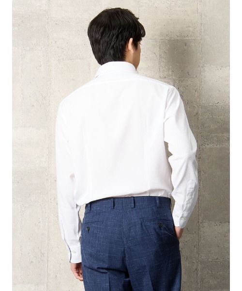 TRANS CONTINENTS（トランスコンチネンツ）の「TRANS CONTINENTS　サッカーシャツ　ホワイト（シャツ/ブラウス・メンズ・ホワイト・LL/L/M）」の7枚目の写真